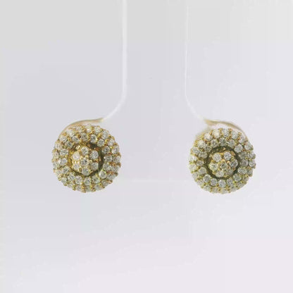 0.71CT Diamond  14k  Yellow Gold Earring