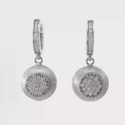 0.46CT Diamond Earring 14k White Gold