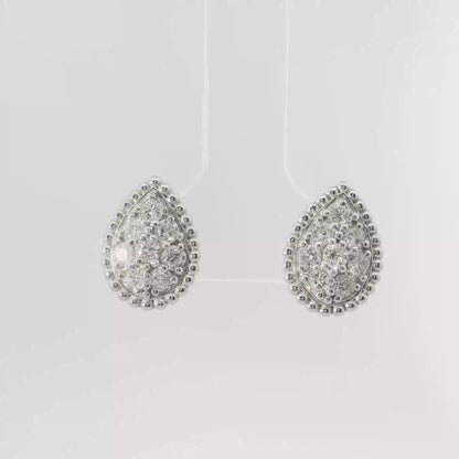 0.75CT Diamond 14k White Gold Earring