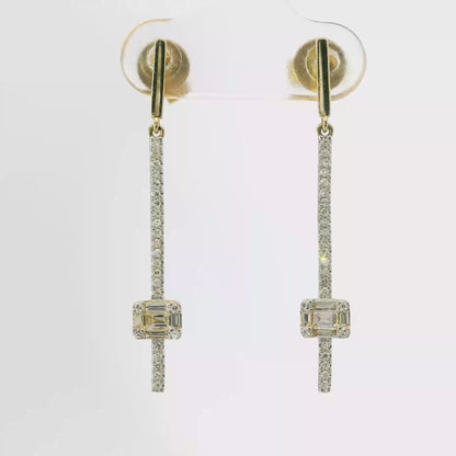 0.40CT Diamond Earring 14k Yellow Gold