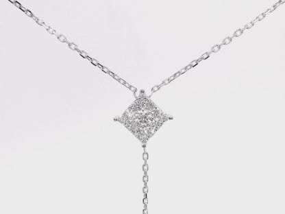 0.50CT Diamond Pendant 14k White Gold