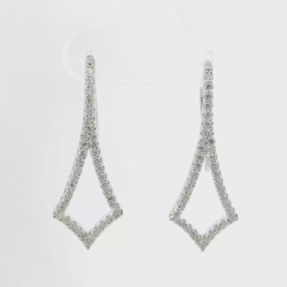 0.60CT Diamond Earring 14k White Gold