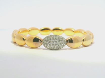 0.65Ct Diamond Bangle 18k Rose Gold