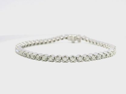 1.52CT Diamond Tennis Bracelet 14k White Gold