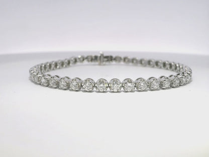 3.96CT Diamond Bracelet 18k White Gold