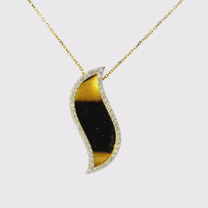 0.40CT Diamond Pendant 18k Yellow Gold