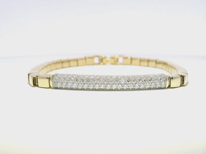 1.78CT Diamond Bracelet 14k Yellow Gold
