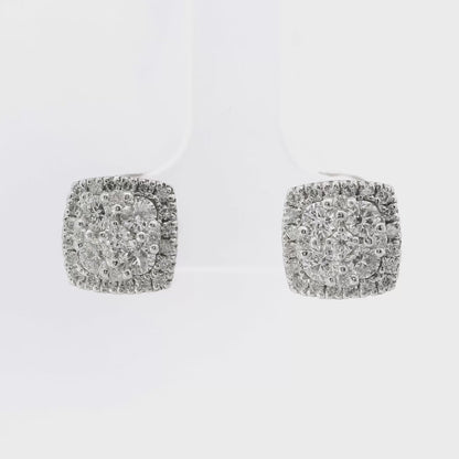 1.06CT Diamond 18k White Gold Earring