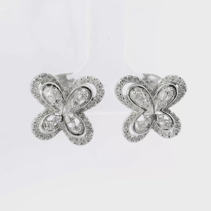 0.68CT Diamond 14k White Gold Earring