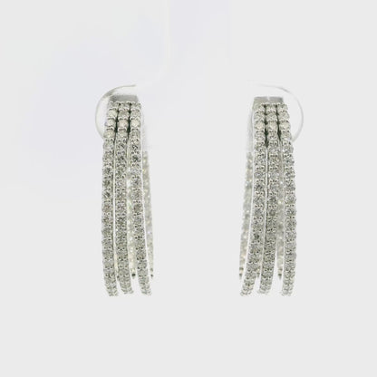 1.84CT Diamond 14k White Gold Earring