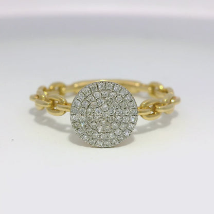 0.20CT Diamond Ring 14K Yellow Gold