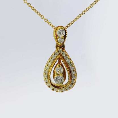 0.36CT Diamond Pendant 14k White Gold