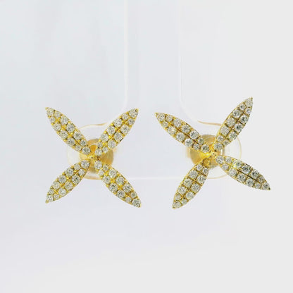 0.55CT Diamond 14k Yellow Gold Earring