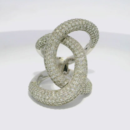 3.28CT Diamond Ring 18K White Gold
