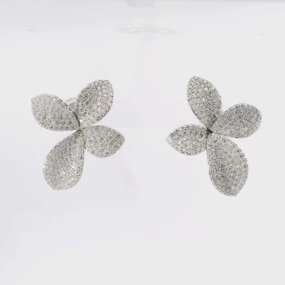 2.98Ct Diamond Earring 14k White Gold