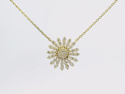 0.84CT Diamond Pendant 14l Yellow Gold