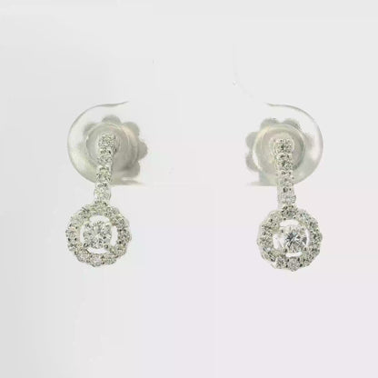 0.38CT Diamond Earring 18k White Gold