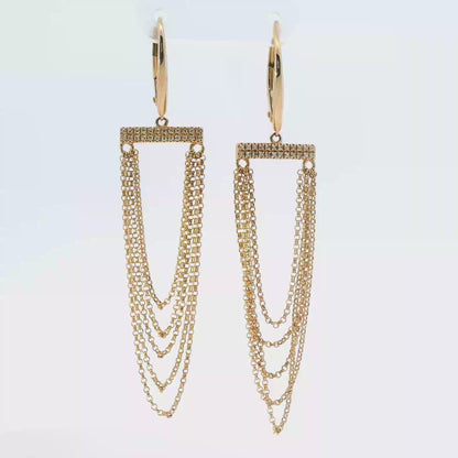 0.14Ct Diamond 14k Rose Gold Earring