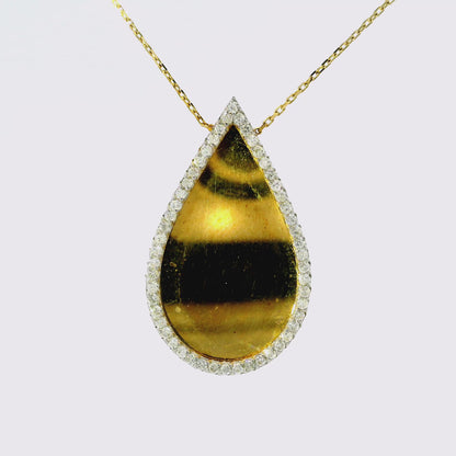 0.40CT Diamond Pendant 18k Yellow Gold