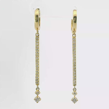0.43CT Diamond Earring 14k Yellow Gold