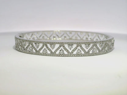 1.85CT Diamond Bangle 18k White Gold