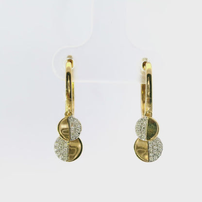 0.16CT Diamond 14k Yellow Gold Earring