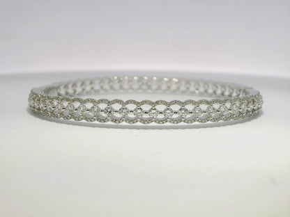 1.65CT Diamond Bangle 18k White Gold