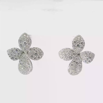 7.88CT Diamond 14K White Gold Earring