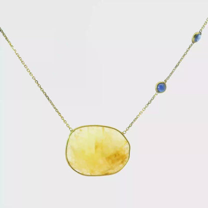 Yellow Sapphire 14k Yellow Gold Pendant
