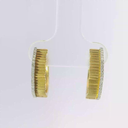 0.14CT Diamond 14k Yellow Gold Earring
