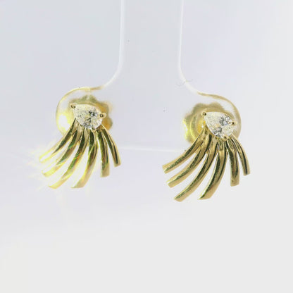 0.29CT Diamond Earring 14k Yellow Gold
