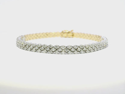 2.32CT Diamond Bracelet 14k Yellow Gold