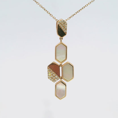 1.57CT Diamond Pendant 14k Rose Gold