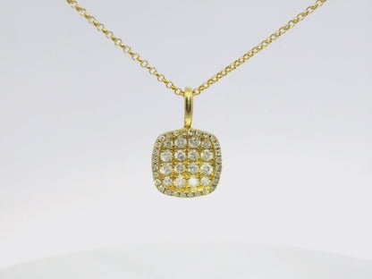 0.37CT Diamond Pendant 18k Yellow Gold