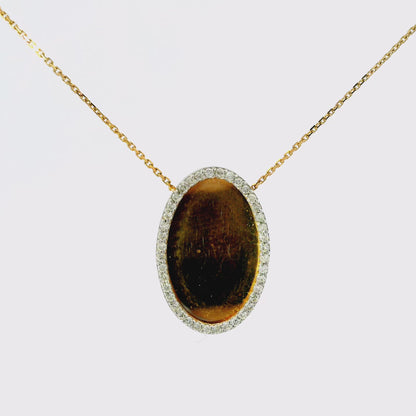 0.30CT Diamond Pendant 18k rose Gold