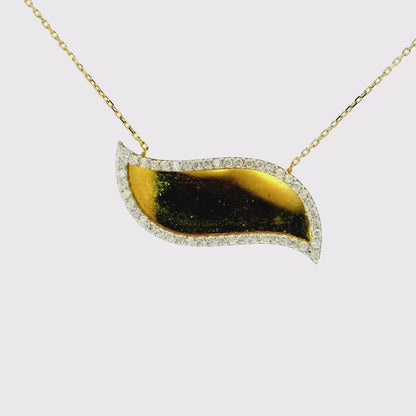 0.40CT Diamond Pendant 18k Yellow Gold