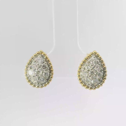 0.75CT Diamond  14k  Yellow Gold Earring