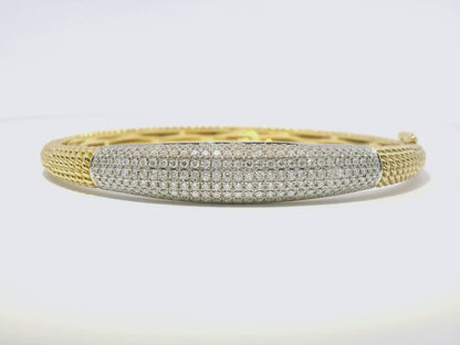 1.50Ct Diamond Bangle 14k Yellow Gold
