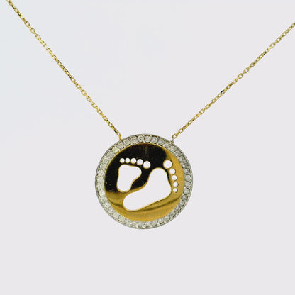 0.30CT Diamond Pendant 18k Yellow Gold