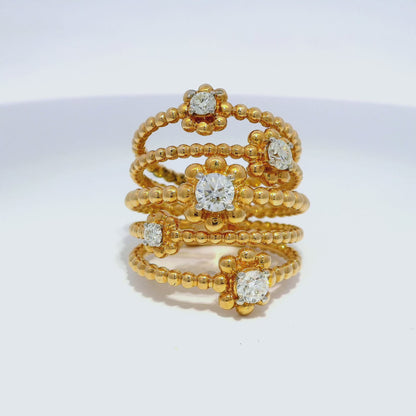 0.90CT Diamond Ring 18K Rose Gold