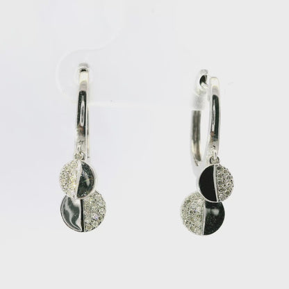 0.16CT Diamond 14k White Gold Earring