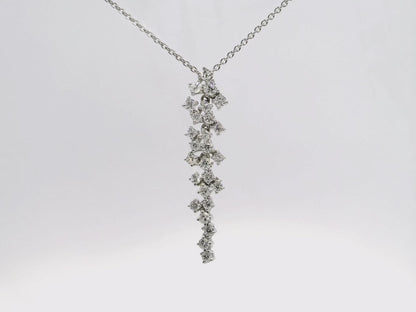 0.87CT Diamond Pendant 14k White Gold