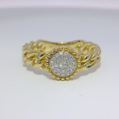 0.08CT Diamond Ring 14k Yellow Gold
