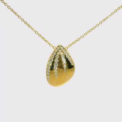 0.25CT Diamond Pendant 14k Yellow Gold