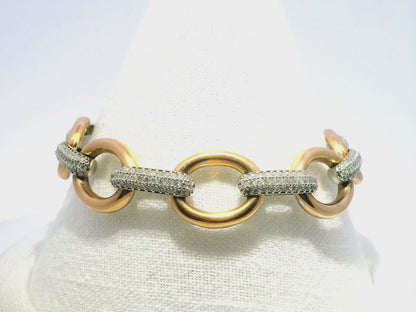 2.07CT Diamond Bracelet 14k Rose Gold