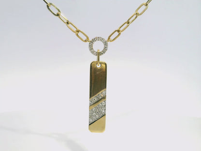 0.24CT Diamond Pendant 14k Yellow Gold