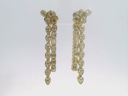 5.15CT Diamond Fashion Earring 18k Yellow Gold