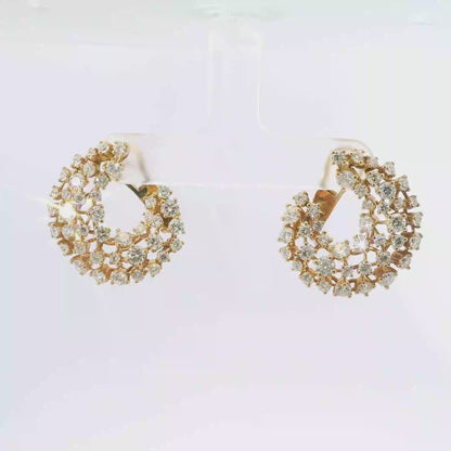 4.17CT Diamond Earrings 14k Rose Gold