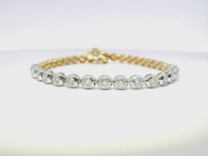 1.23CT Diamond Bracelet 14k Yellow Gold