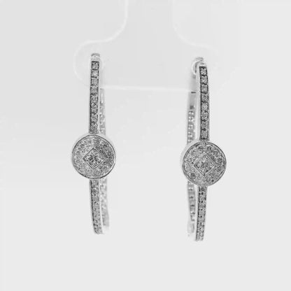 0.60CT Diamond 14k White Gold Earring